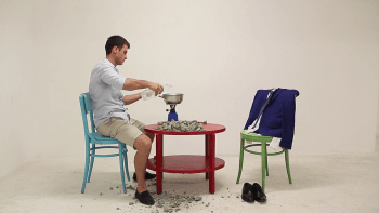 Sead Kazanxhiu, A Choice to Be Made, A Price to Be Paid, 2015, performance. Copyright Sead Kazanxhiu. Image courtesy of the artist.